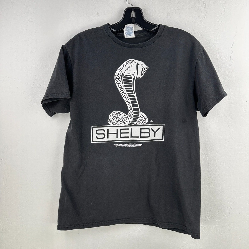 Shelby Cobra Ford T-shirt Men M Black White Car Fan Racing Mechanic Driver